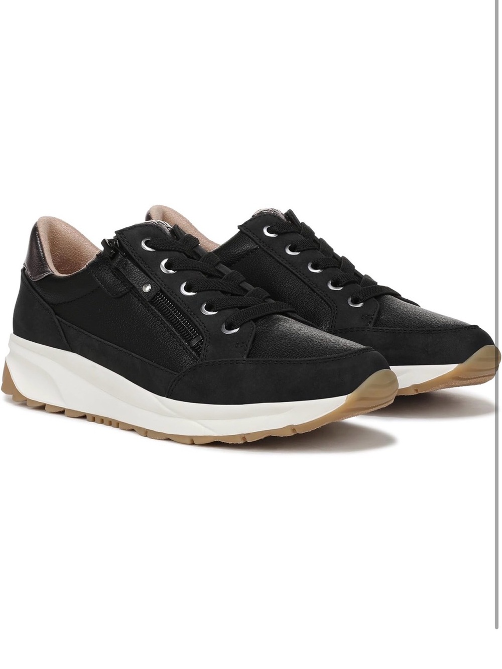 Naturalizer Black Women's Lace-Up Platform Sneakers size 11